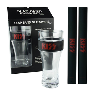 Kiss - Glassware/Slap Bands 2-Pack