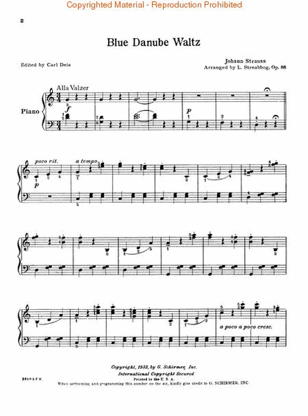 Blue Danube Waltz, Op. 314/Op. 86