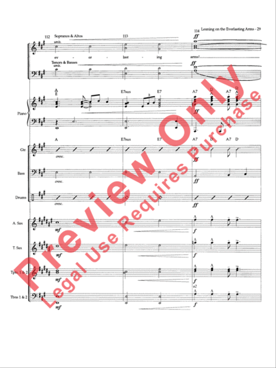 Leaning on the Everlasting Arms Choir scores gallery preview page 62