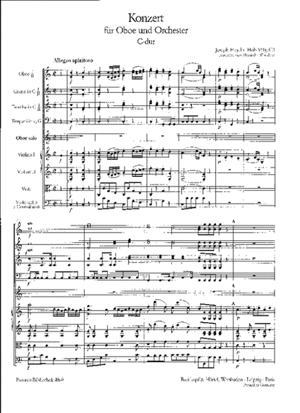 Oboe Concerto in C major Hob VIIg:C1