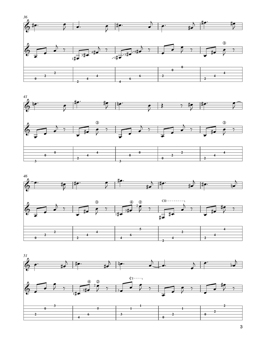 Danses de travers No. 1 (from Pièces froides) Flute scores gallery preview page 3