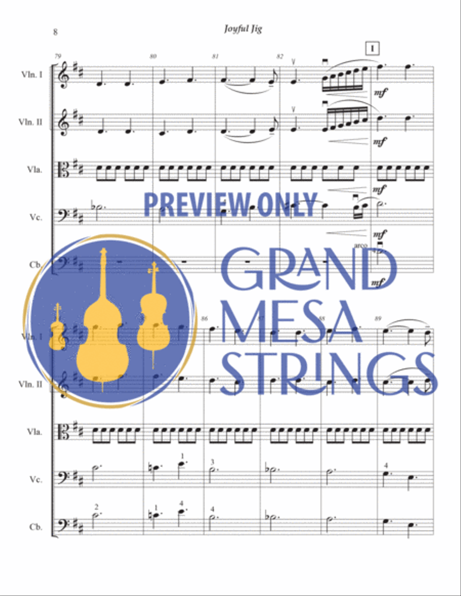 Joyful Jig String Orchestra scores gallery preview page 9