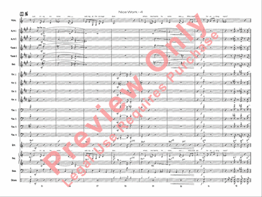 Nice Work If You Can Get It Jazz Ensemble scores gallery preview page 15