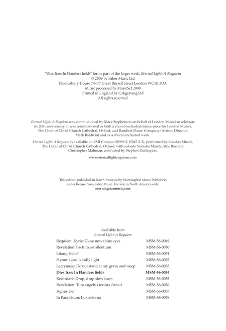 Dies Irae: In Flanders fields from Eternal Light: A Requiem ATB scores gallery preview page 2