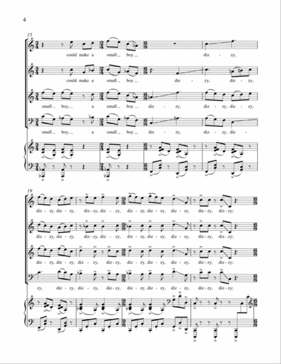 My Papa's Waltz 4-Part scores gallery preview page 4
