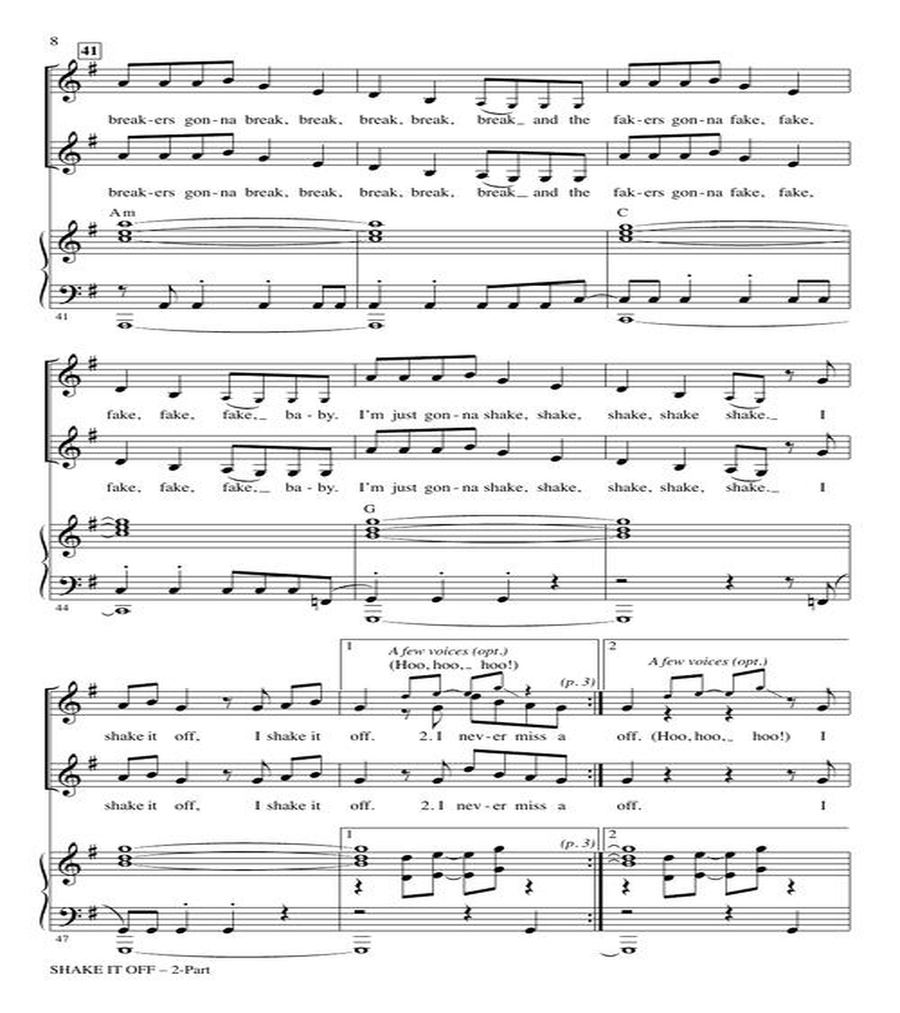 Shake It Off 2-Part scores gallery preview page 5