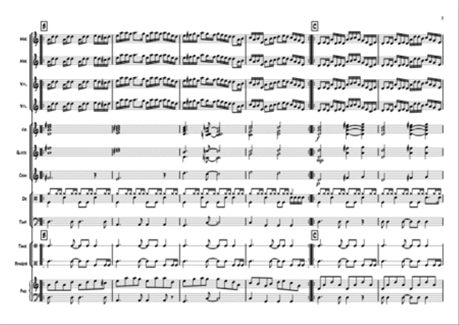Toss The Feathers Orff Instrument scores gallery preview page 3