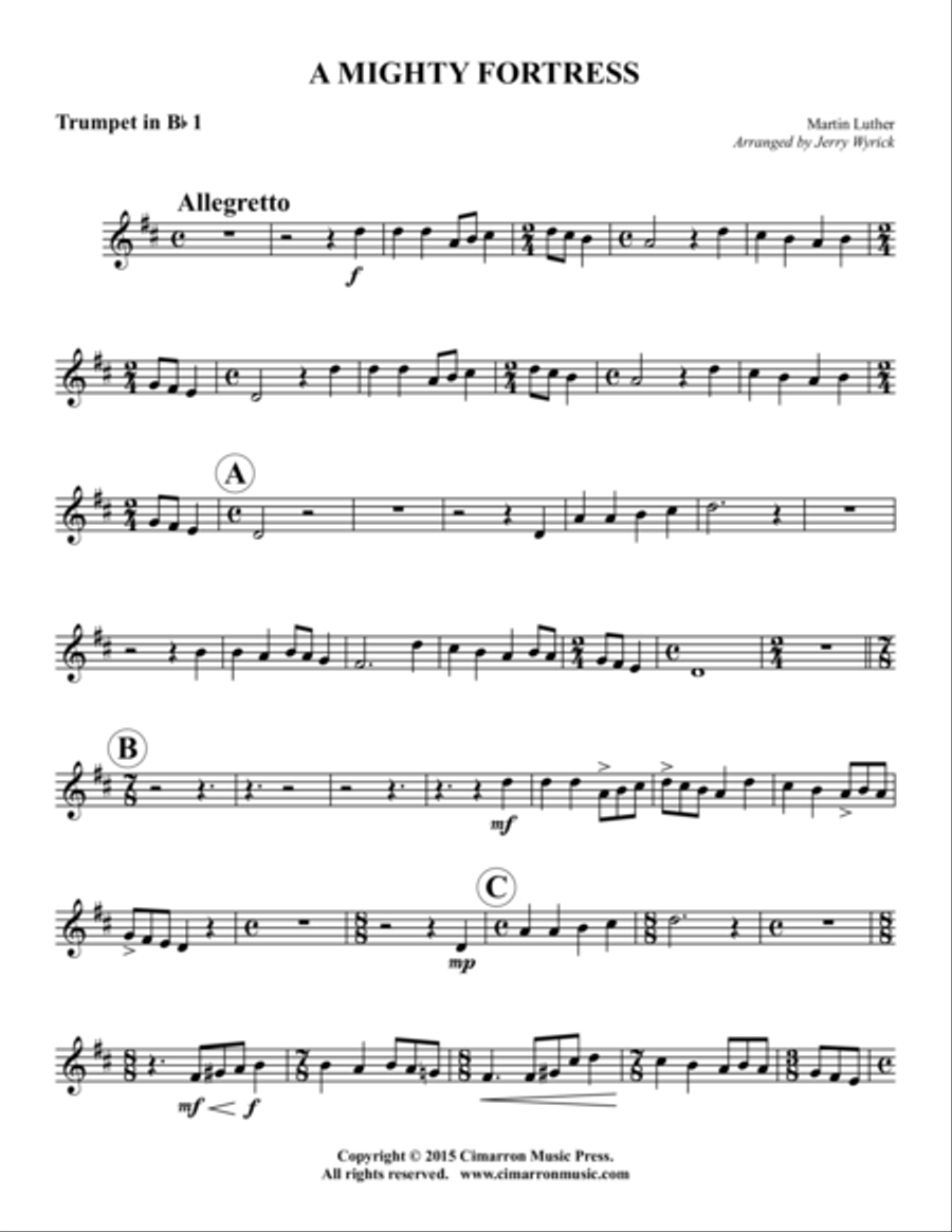 A Mighty Fortress Brass Quintet scores gallery preview page 5