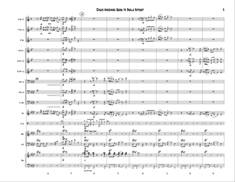 Disco Aardvark Goes to Beale Street Jazz Ensemble scores gallery preview page 6