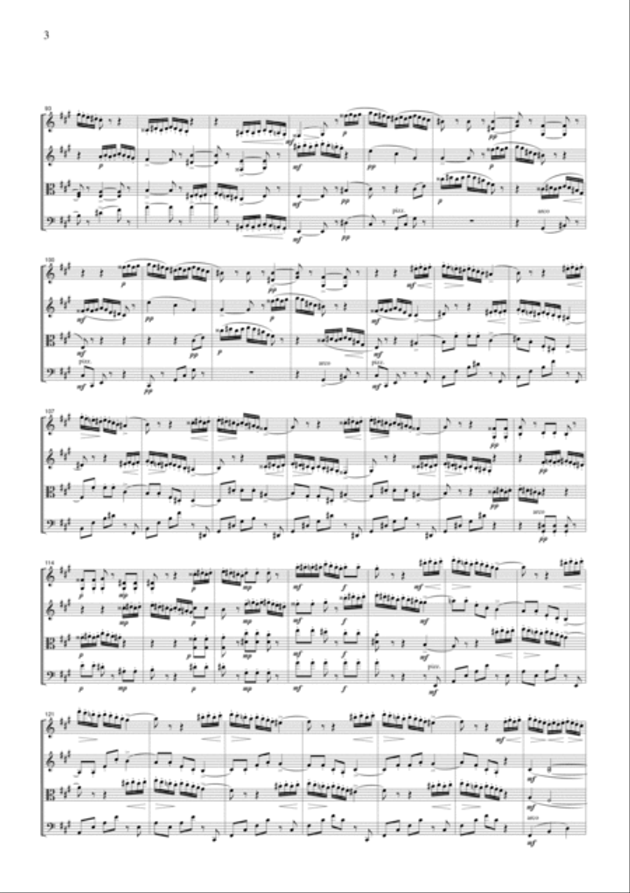 Tchaikowsky Valse from Symphony No.5, for string quartet, CT013 String Quartet scores gallery preview page 3