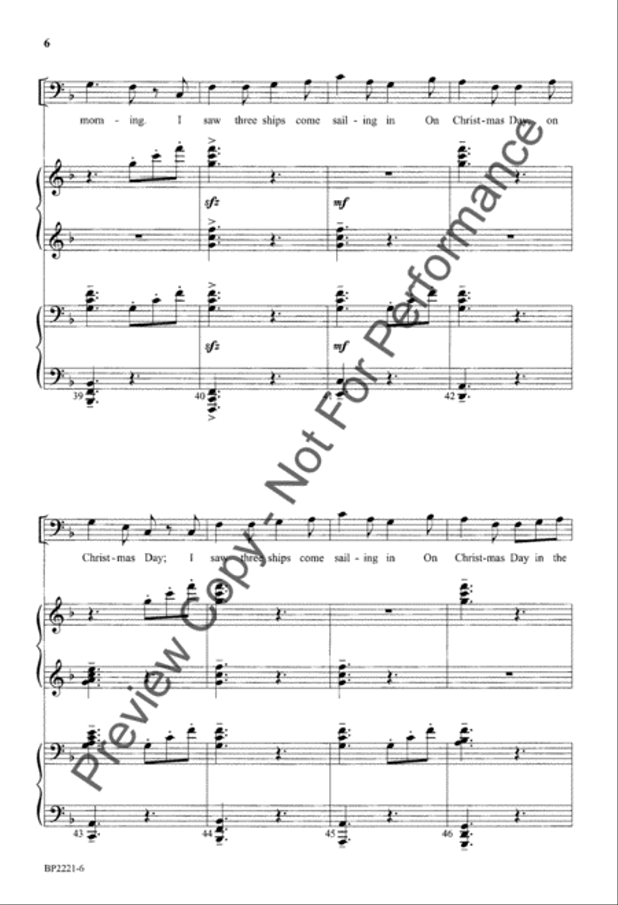 I Saw Three Ships - Hudson 4-Part scores gallery preview page 7