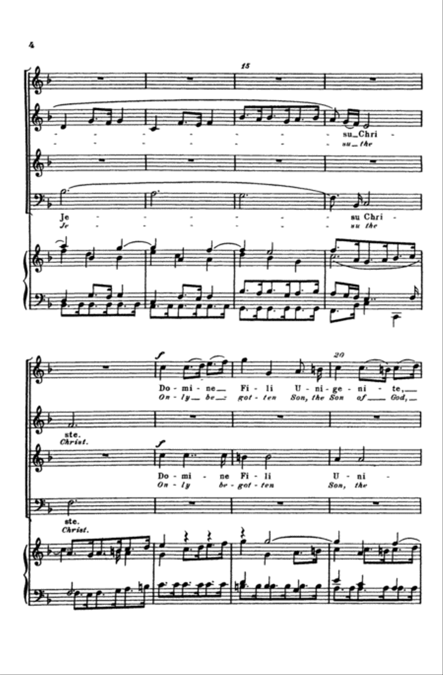 Domini Fili Unigenite (Only Begotten Son of God) Choir scores gallery preview page 3
