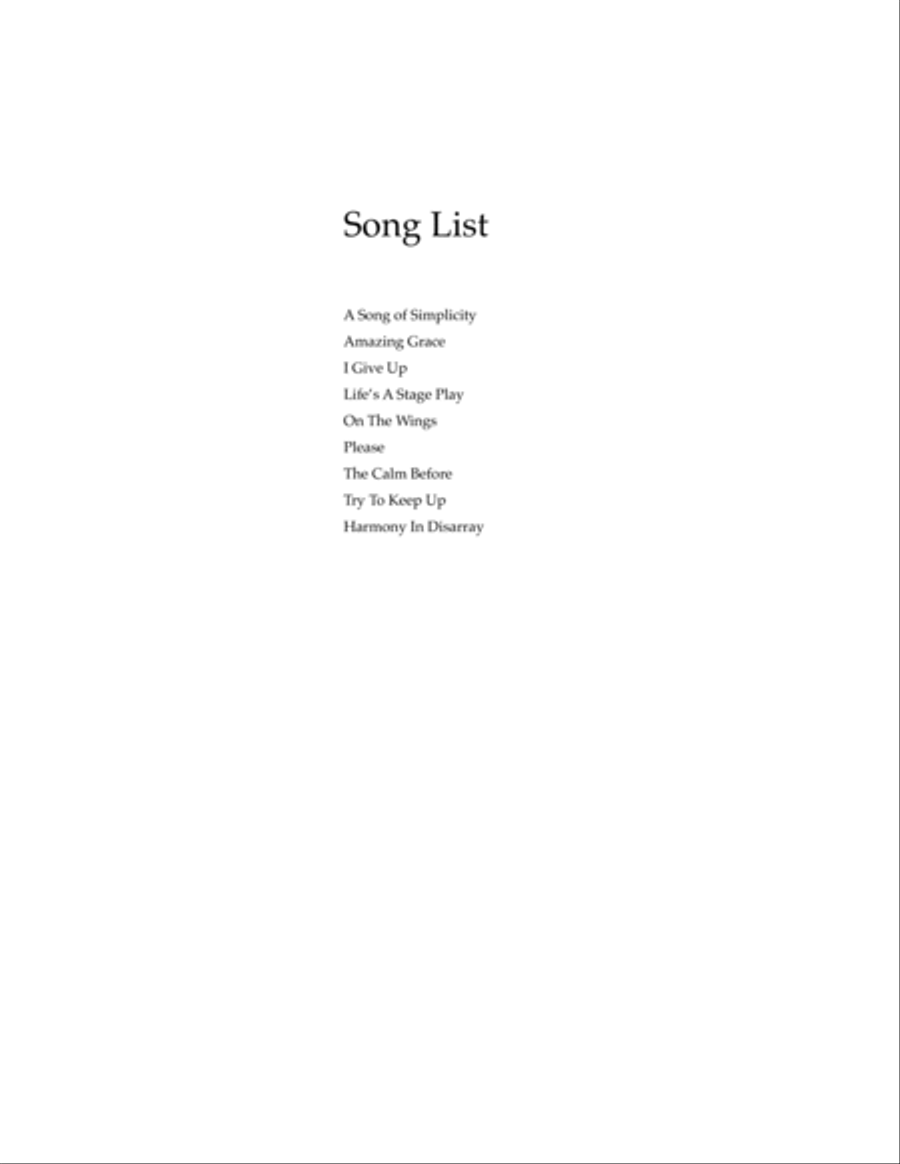 Book of 9 Songs Piano Solo scores gallery preview page 2
