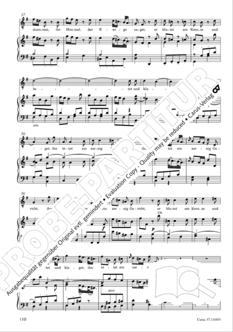 Markuspassion. Werkausgabe Reihe 1, Bd. 7 (Homilius) 4-Part scores gallery preview page 117