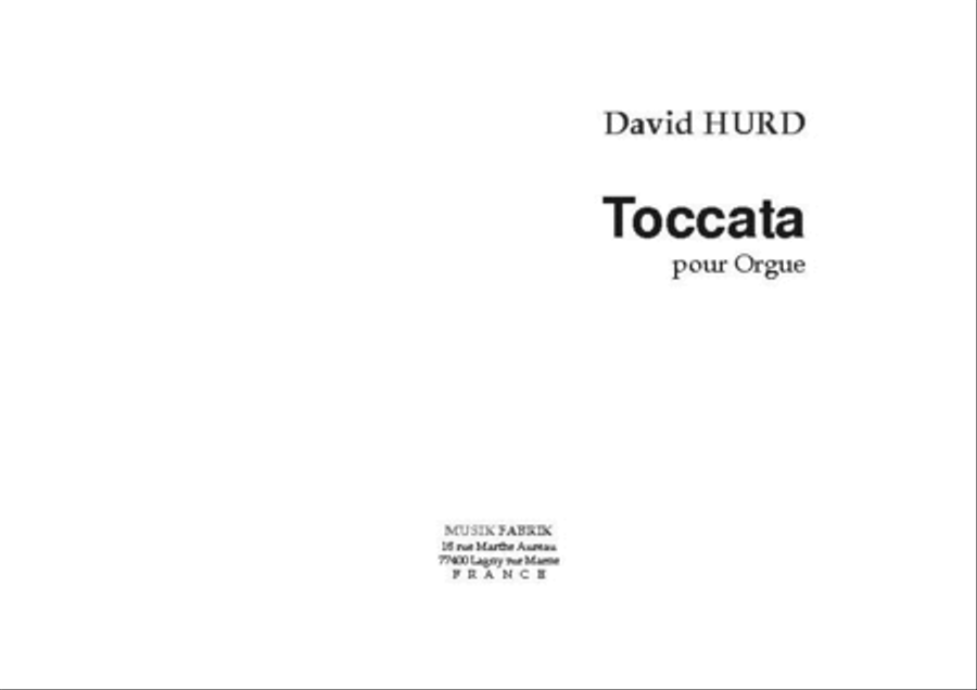 Toccata Organ scores gallery preview page 1