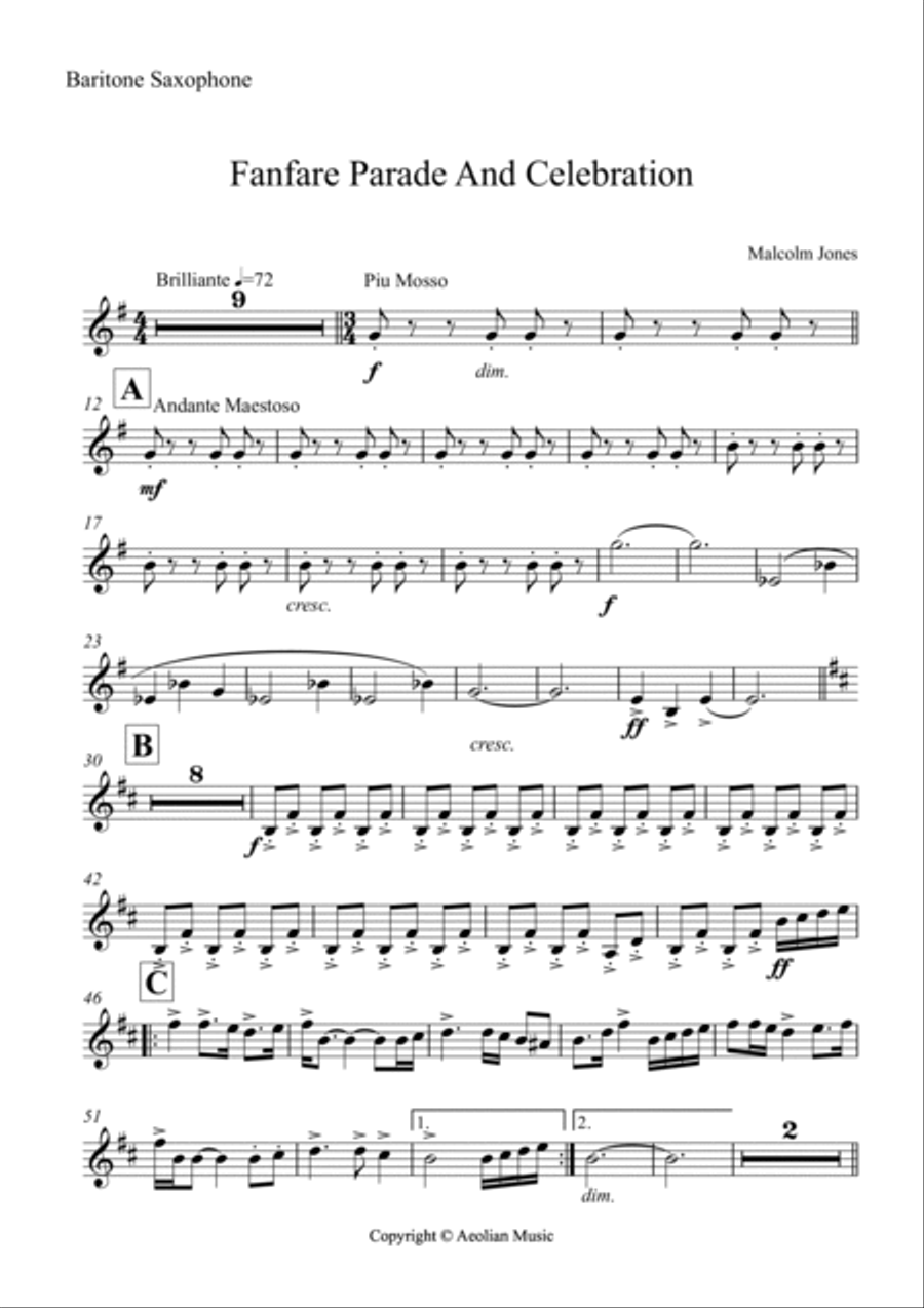 Fanfare Parade And Celebration Concert Band scores gallery preview page 3