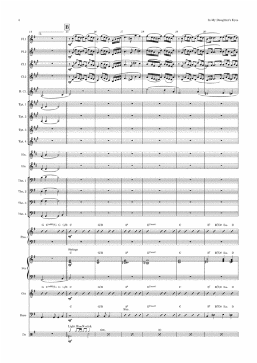 In My Daughter's Eyes Bass Clarinet scores gallery preview page 4