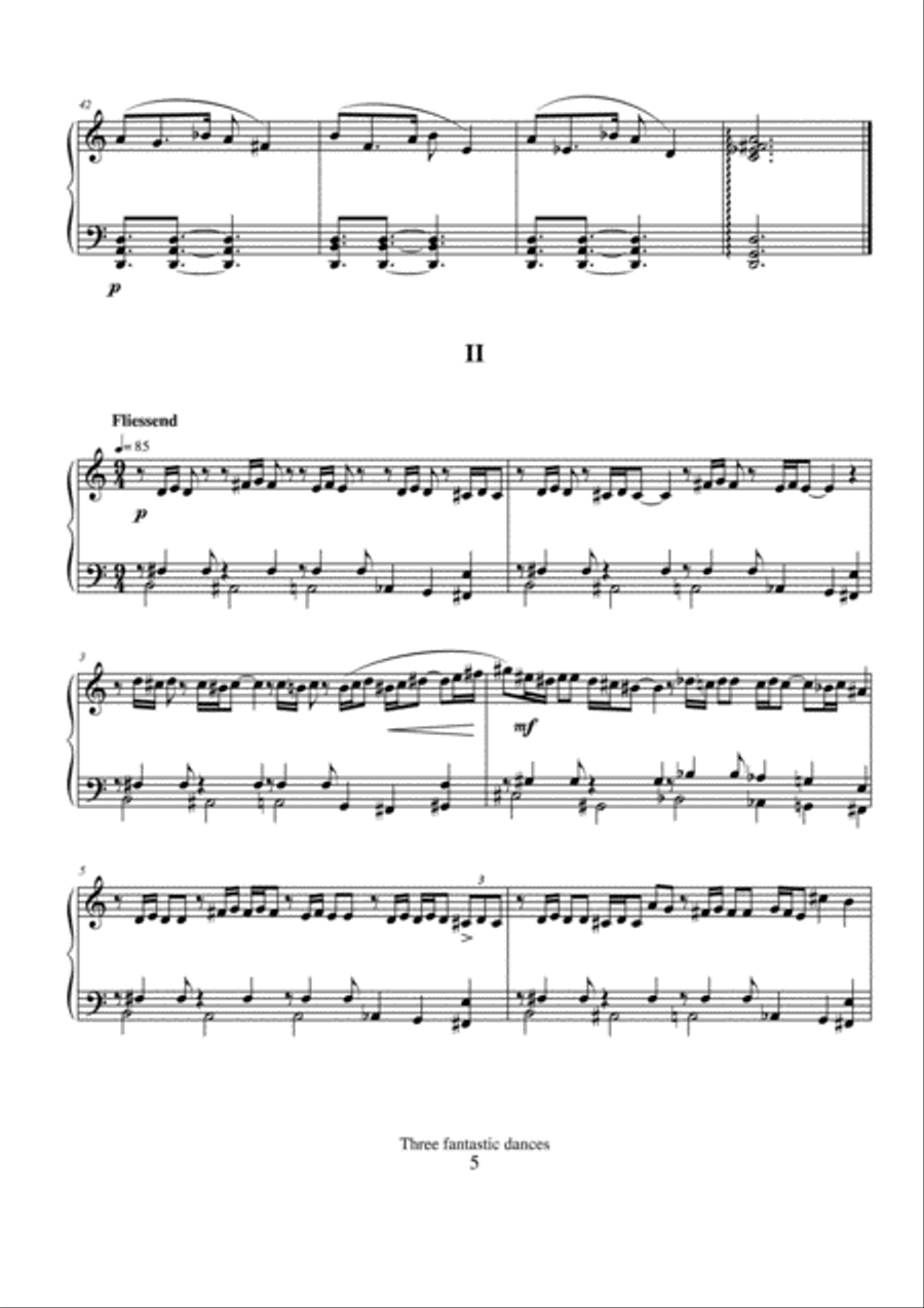 Three fantastic dances Piano Solo scores gallery preview page 4