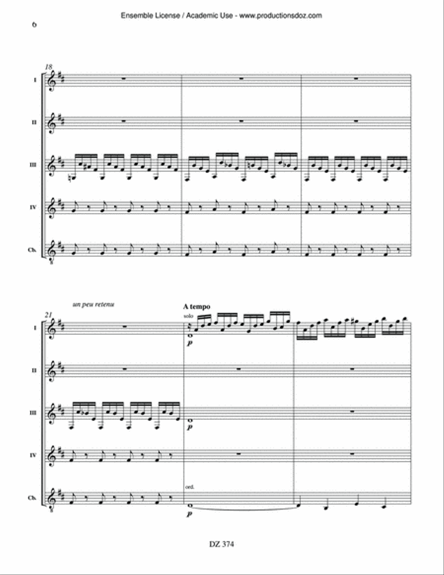 Doctor Gradus ad Parnassum Guitar Ensemble scores gallery preview page 6