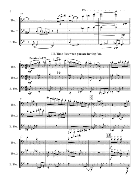 Adages Six Vignettes for Trombone Trio image number null