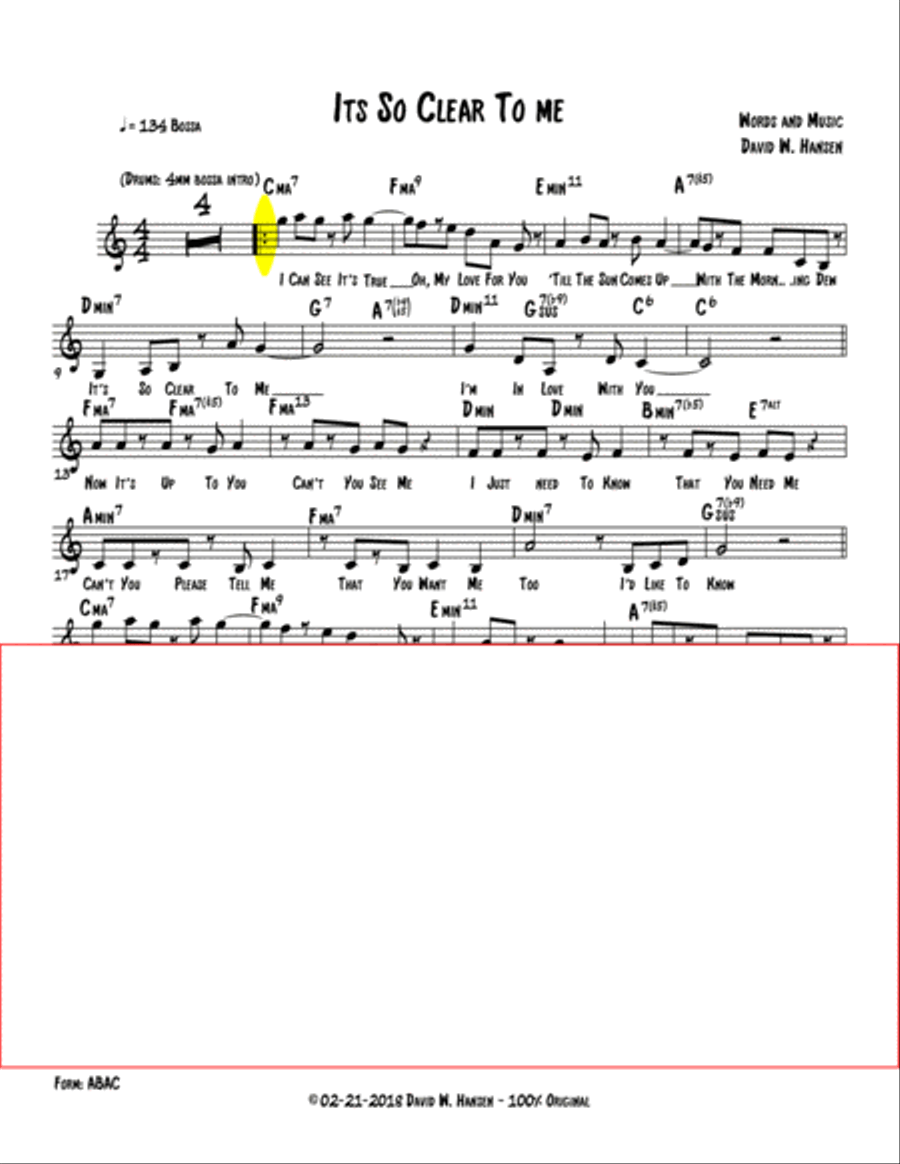 It's So Clear To Me Voice scores gallery preview page 1