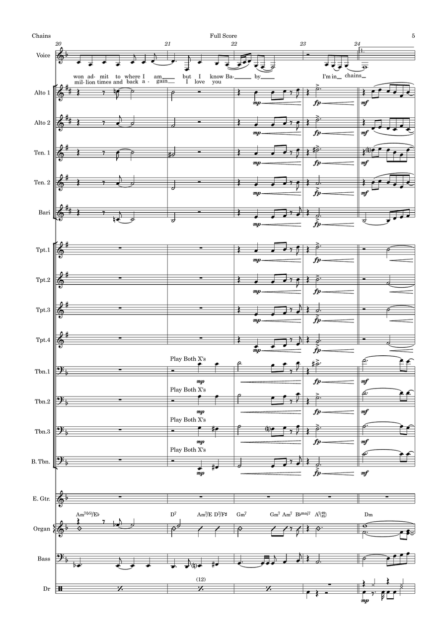 Chains Jazz Ensemble scores gallery preview page 5