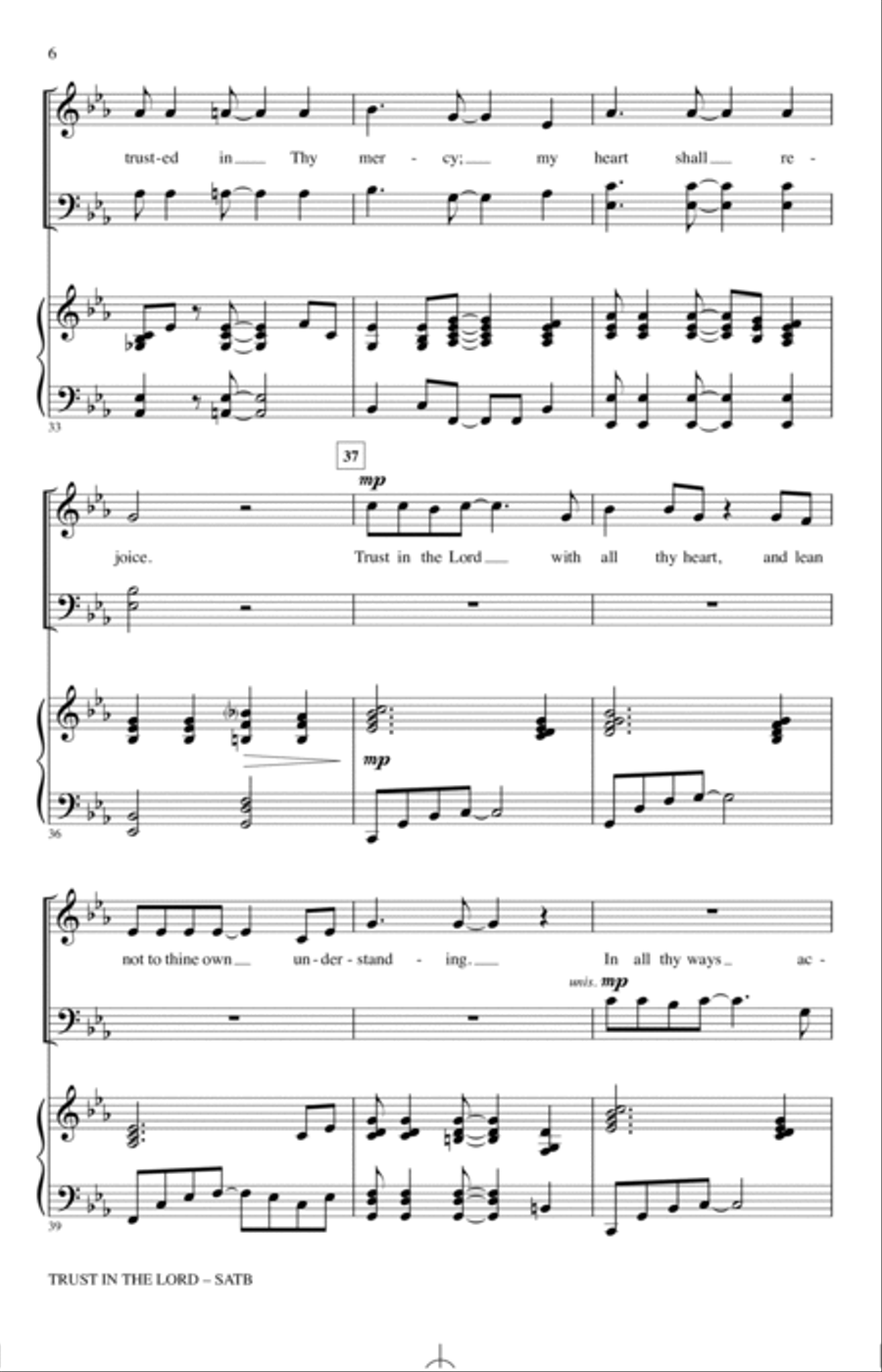 Trust In The Lord Trust In The Lord 4-Part scores gallery preview page 5