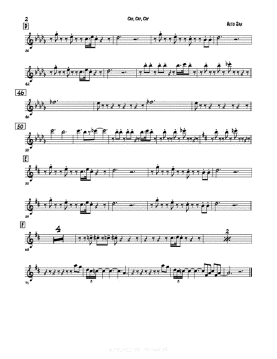 Cry, Cry, Cry Small Ensemble scores gallery preview page 2