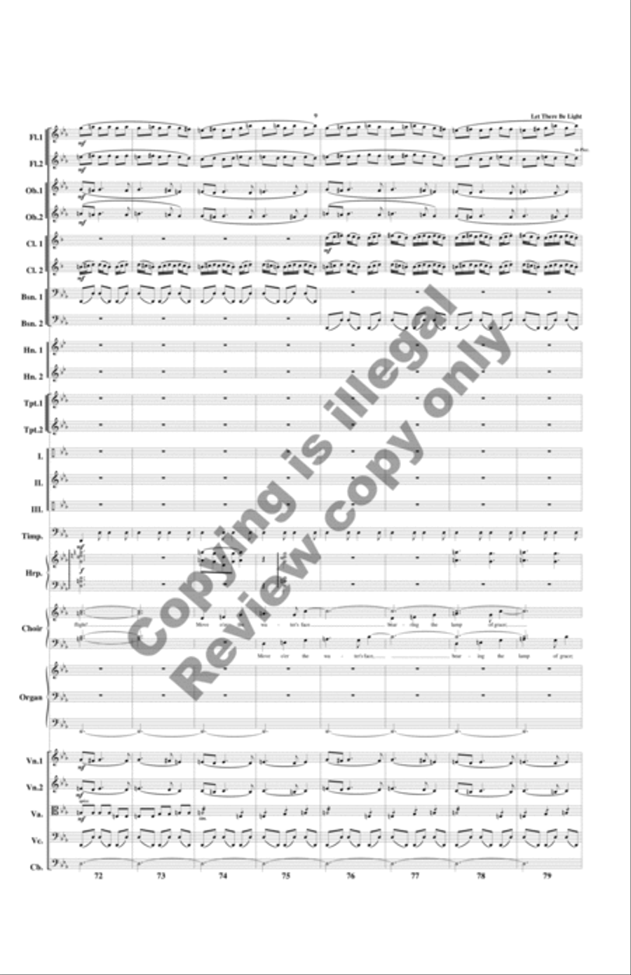 Let There Be Light! (Additional Orchestra Score) Choir scores gallery preview page 7