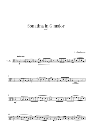 Book cover for Beethoven - Sonatina in G Major (for Viola)