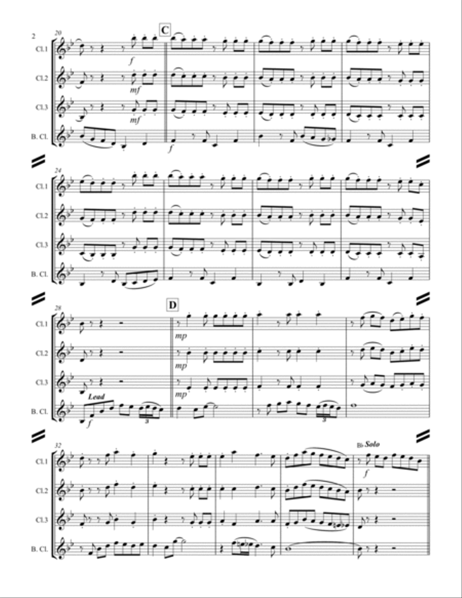 Cherry Pink And Apple Blossom White Woodwind Ensemble scores gallery preview page 3