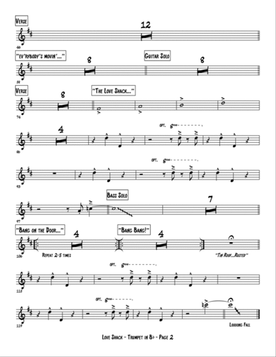 Love Shack Small Ensemble scores gallery preview page 4