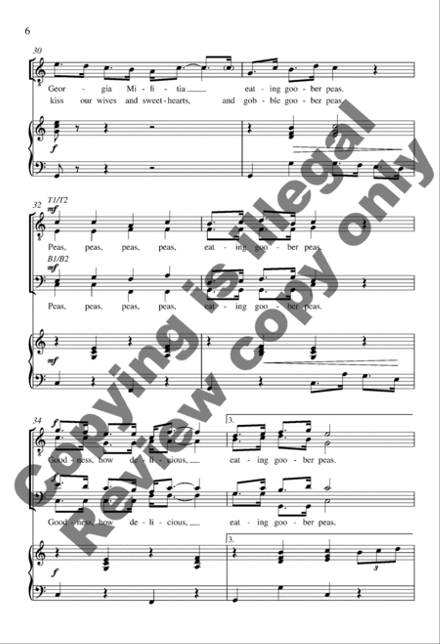 Goober Peas Goober Peas TTBB scores gallery preview page 6