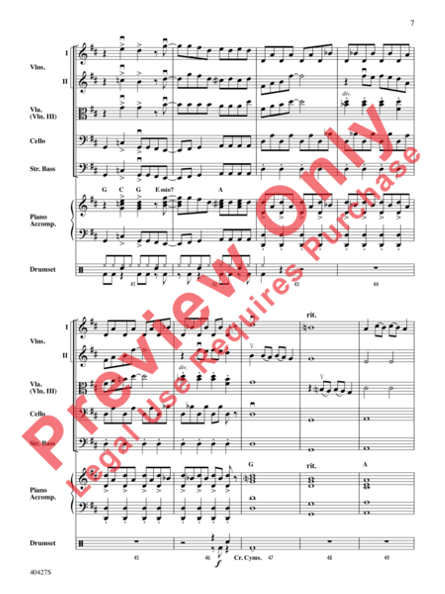 Mamma Mia!, Selections from String Orchestra scores gallery preview page 8