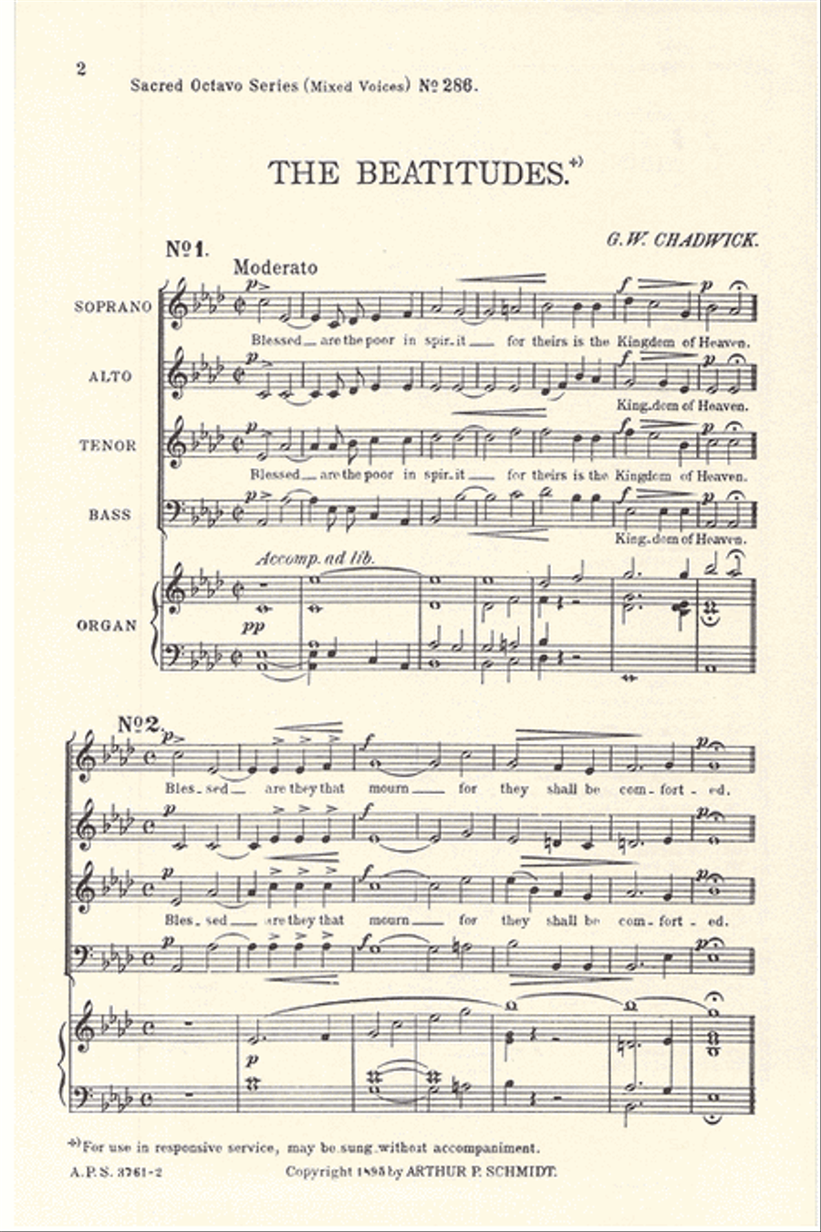 The Beatitudes 4-Part scores gallery preview page 2