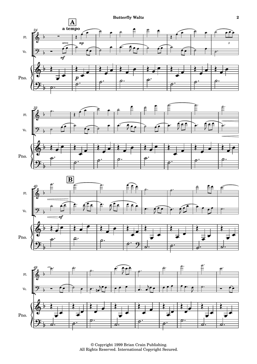 Butterfly Waltz Butterfly Waltz Small Ensemble scores gallery preview page 3