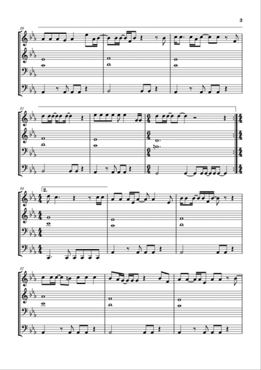 Opportunities (let's Make Lots Of Money) Brass Ensemble scores gallery preview page 4