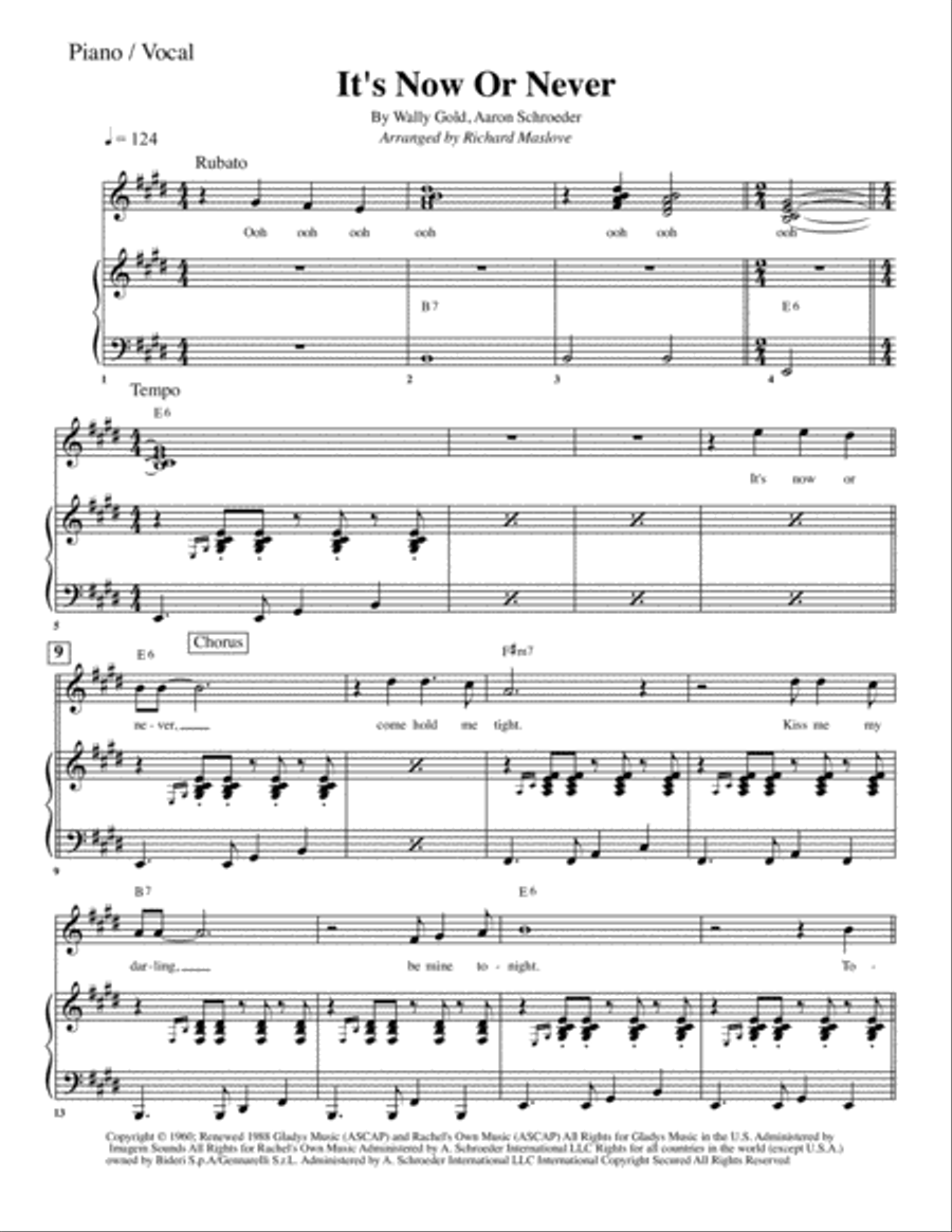 It's Now Or Never It's Now Or Never Large Ensemble scores gallery preview page 1