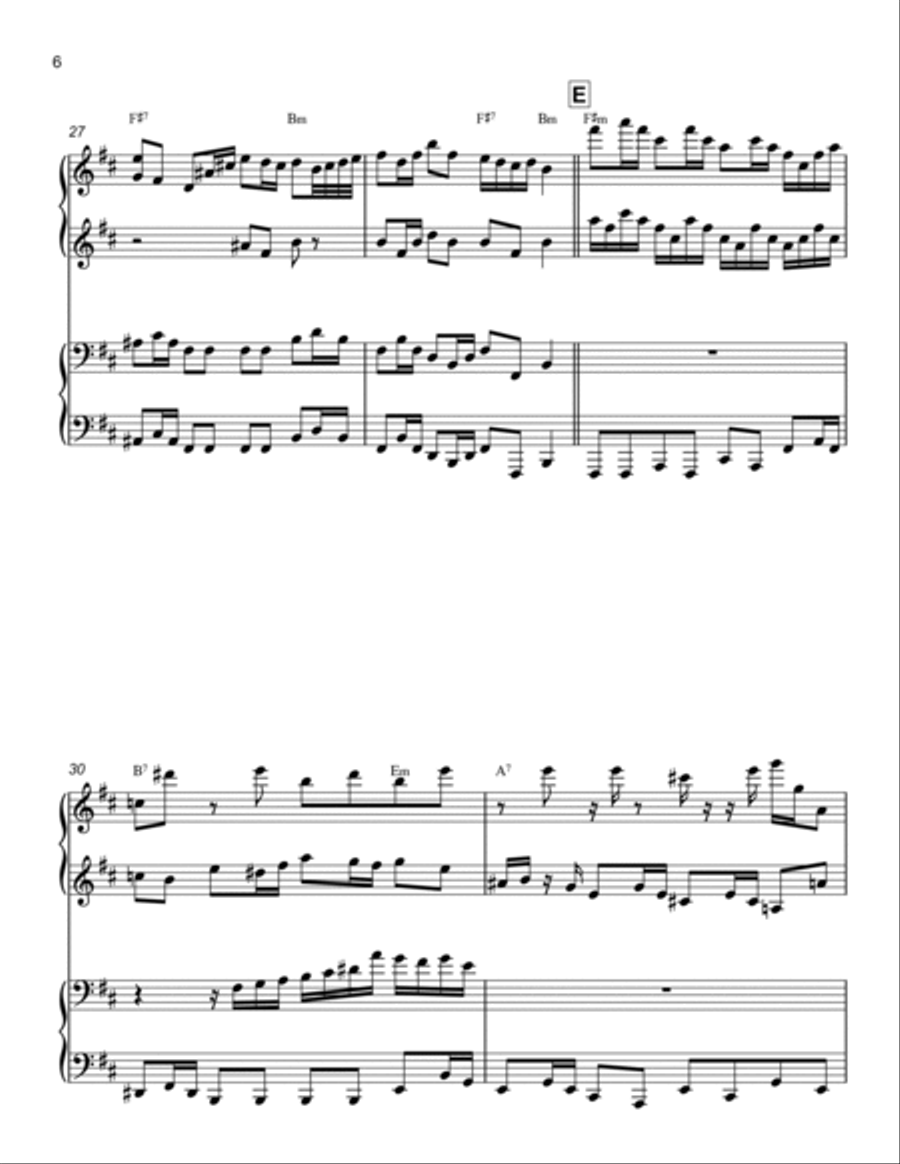 Badinerie from Orchestral Suite No. 2 in B Minor, BWV 1067 (Arr. for Four Hands) 1 Piano, 4-Hands scores gallery preview page 6