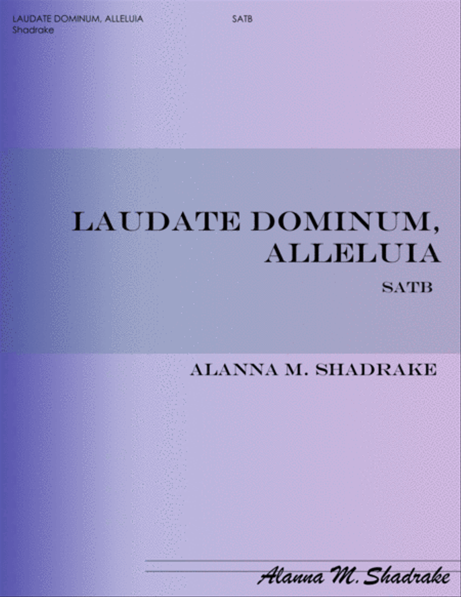 Laudate Dominum, Alleluia 4-Part scores gallery preview page 1