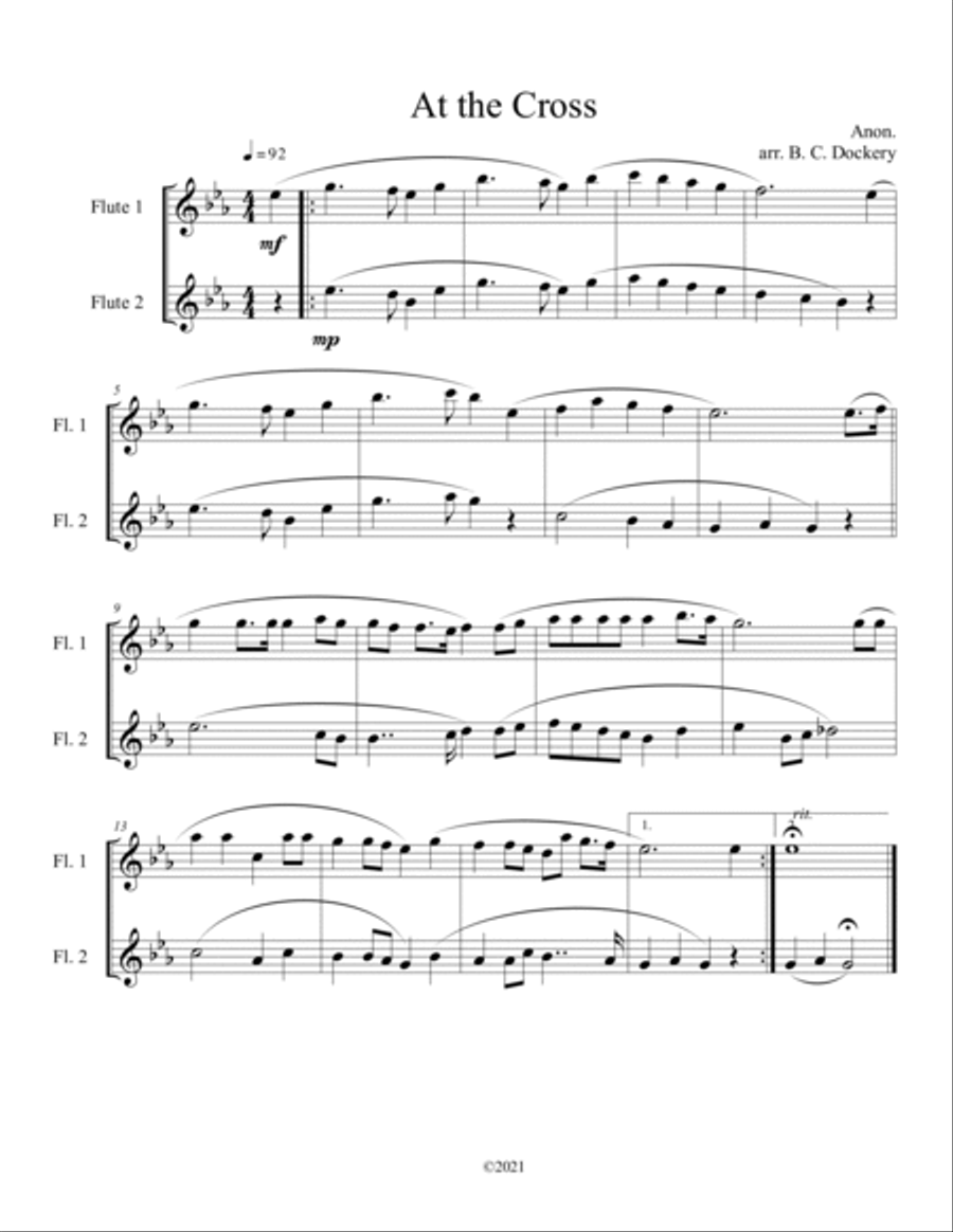 10 Easter Duets for 2 Flutes - Volume 1 Flute Duet scores gallery preview page 4