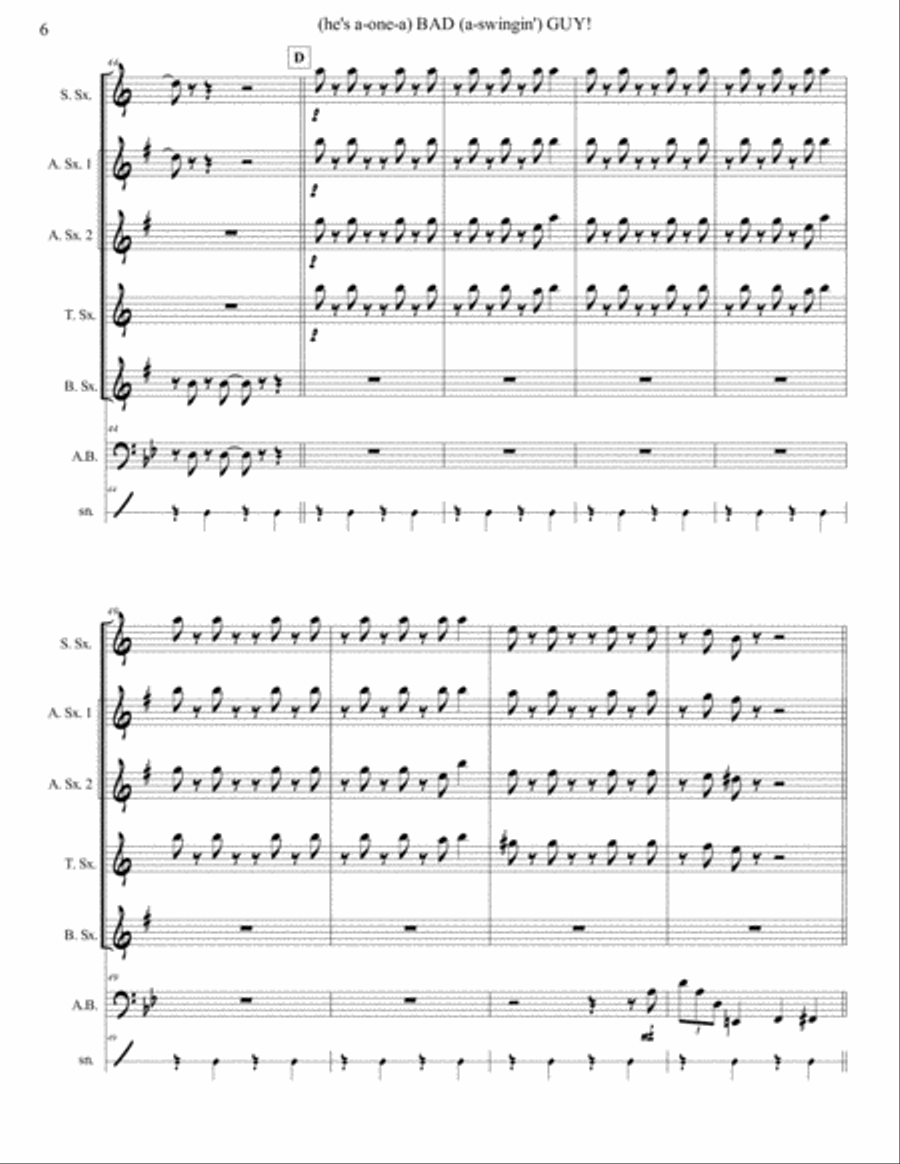Bad Guy Small Ensemble scores gallery preview page 6