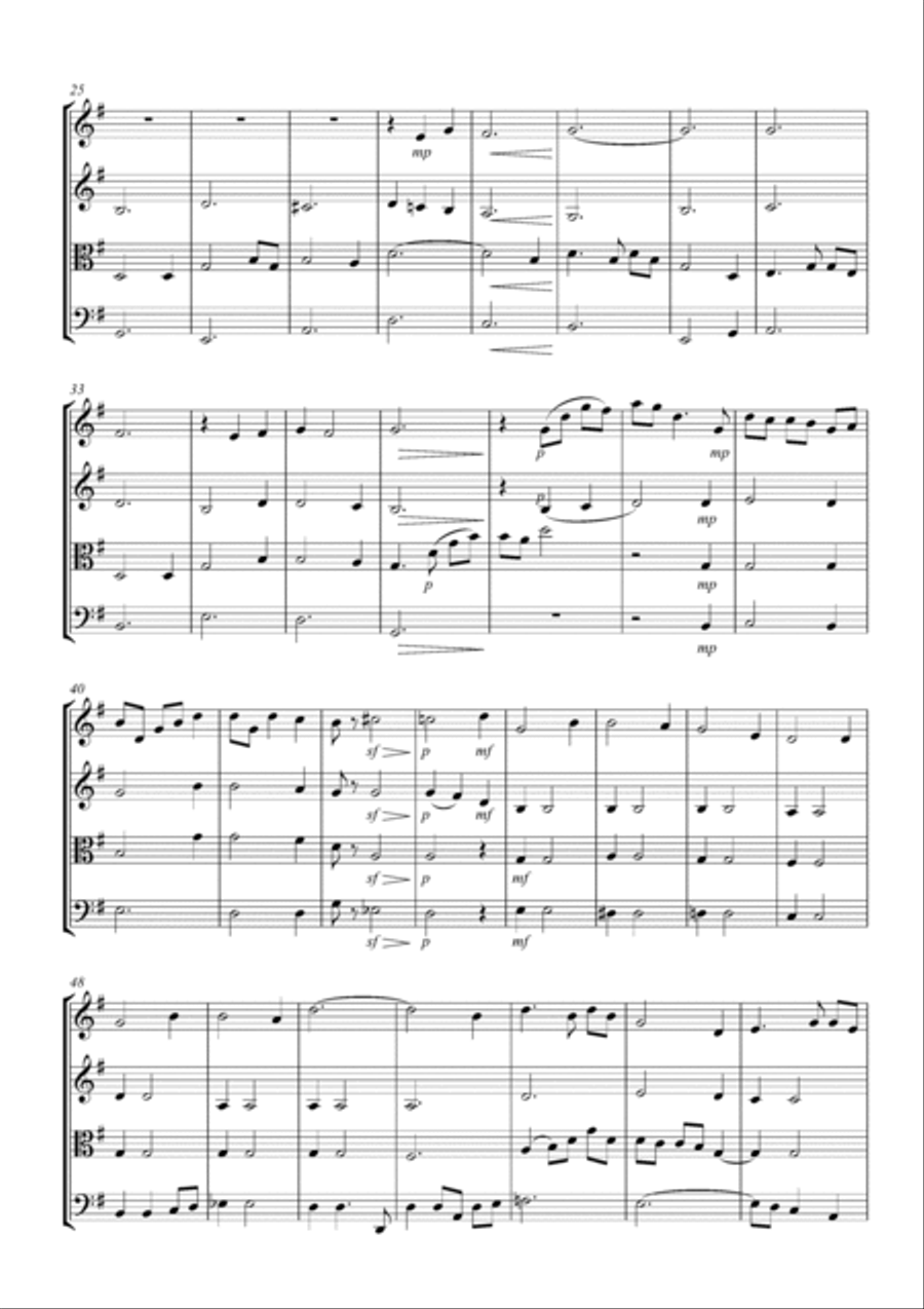 HYMN FOR STRING QUARTET - Amazing Grace String Quartet scores gallery preview page 2