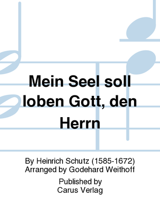 Book cover for Mein Seel soll loben Gott, den Herrn