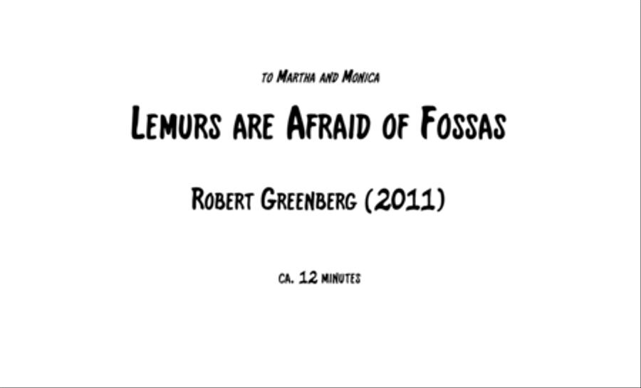 Lemurs are Afraid of Fossas for cello and piano Piano scores gallery preview page 1