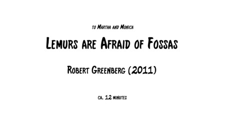 Lemurs are Afraid of Fossas for cello and piano image number null