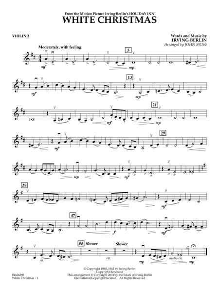 White Christmas (from Holiday Inn) (arr. John Moss) - Violin 2