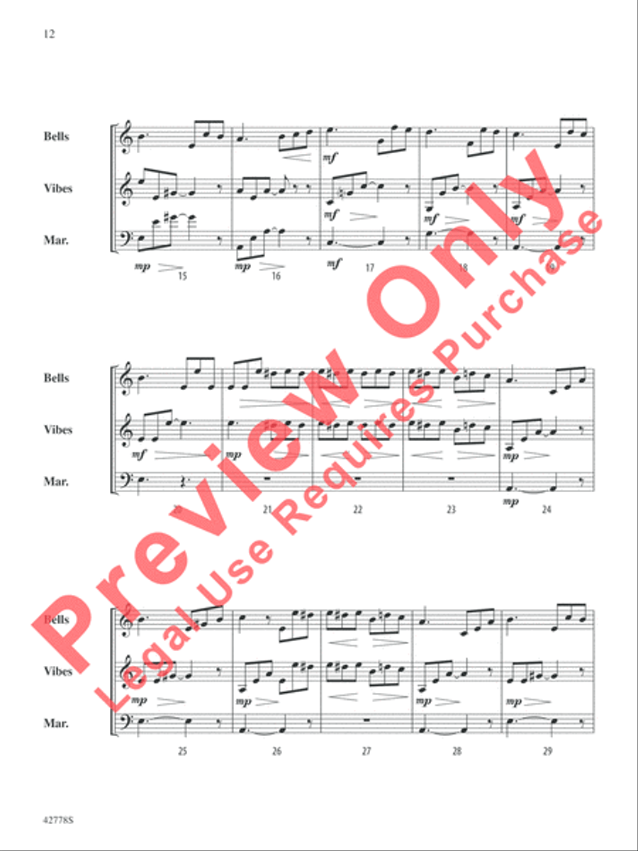 Classic Mallet Trios -- Beethoven Small Ensemble scores gallery preview page 13