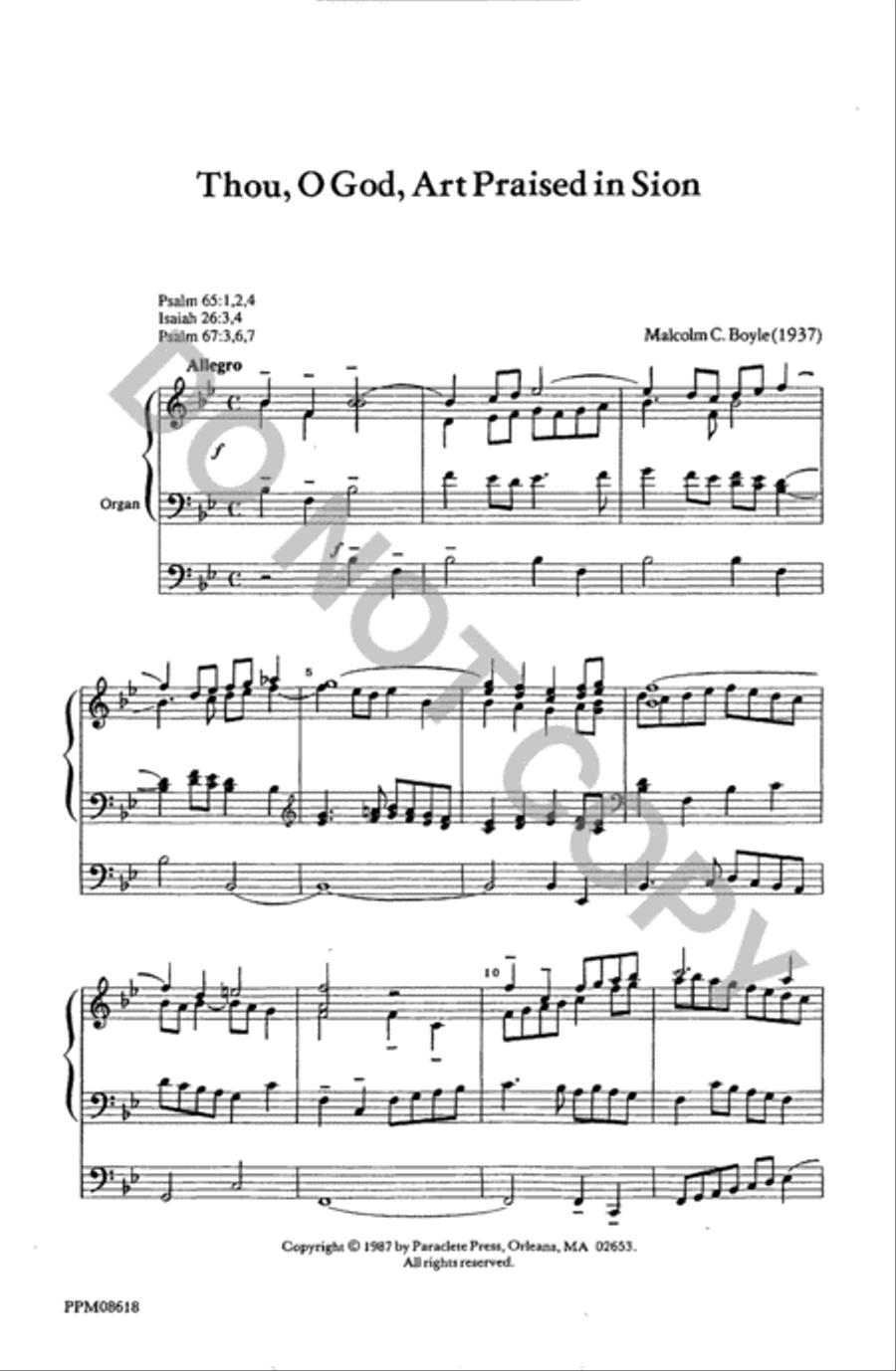 Thou O God Art Praised in Sion Divisi scores gallery preview page 2