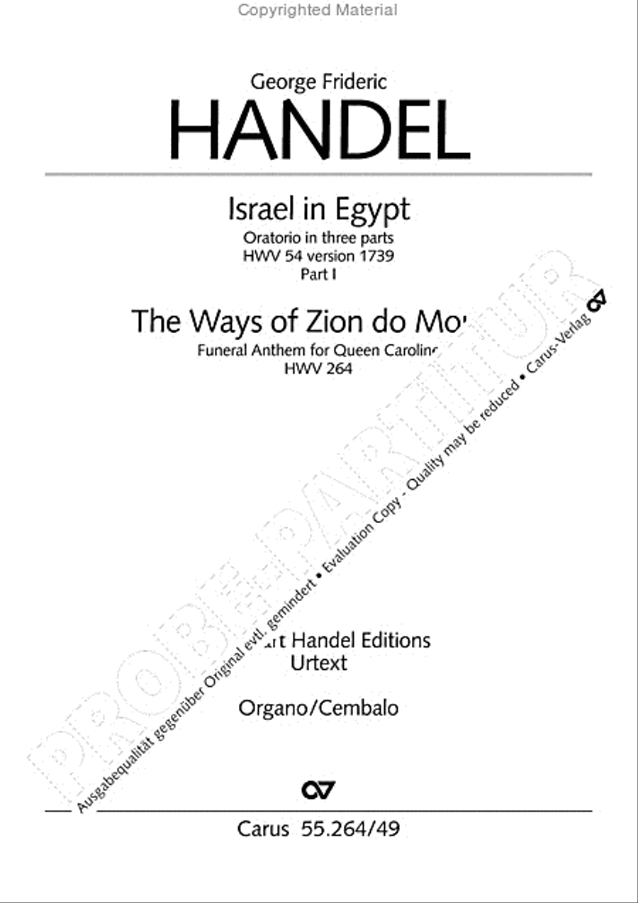 Israel in Egypt - Part I Organ scores gallery preview page 2